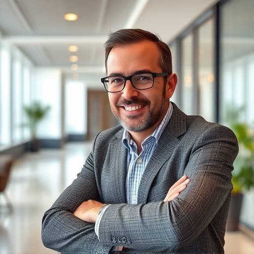 Ritratto di Marco Bianchi, consulente senior di Innovazione & Crescita, in un ambiente di ufficio moderno