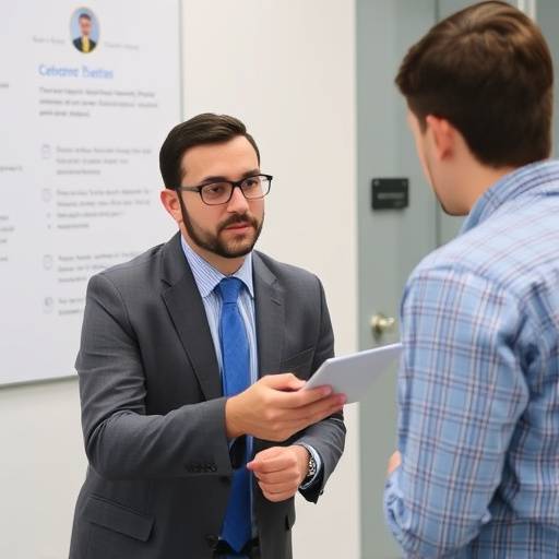 Un professionista che esegue un test di valutazione del potenziale